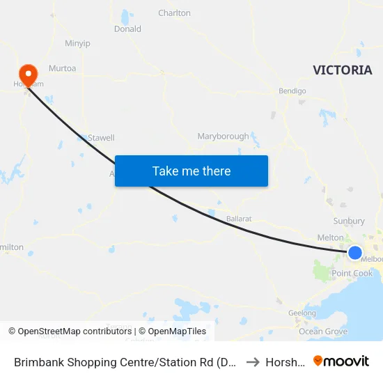 Brimbank Shopping Centre/Station Rd to Horsham map
