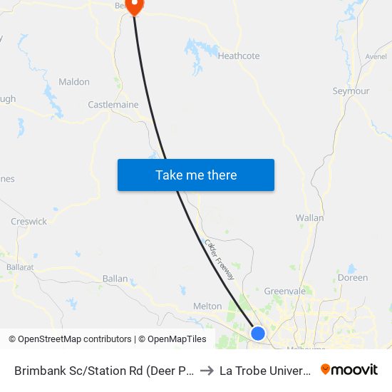 Brimbank Sc/Station Rd (Deer Park) to La Trobe University map