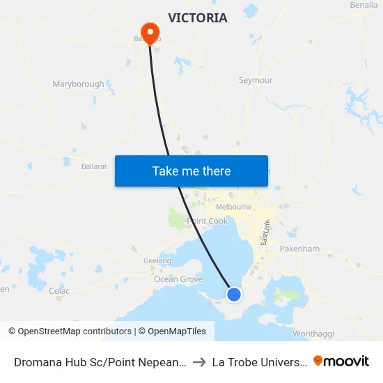 Dromana Hub Sc/Point Nepean Rd to La Trobe University map