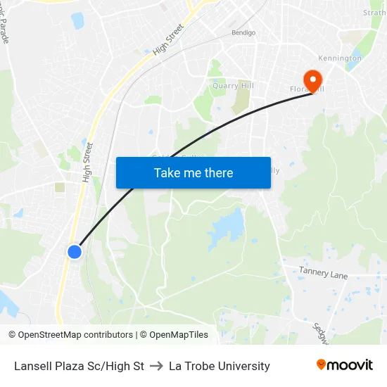Lansell Plaza Sc/High St to La Trobe University map