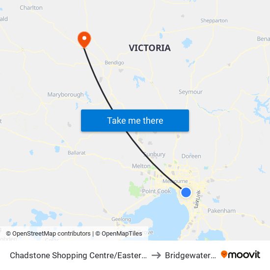Chadstone Shopping Centre/Eastern Access Rd (Malvern East) to Bridgewater On Loddon map