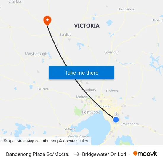 Dandenong Plaza Sc/Mccrae St to Bridgewater On Loddon map