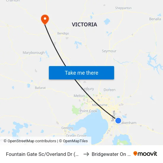 Fountain Gate Sc/Overland Dr to Bridgewater On Loddon map