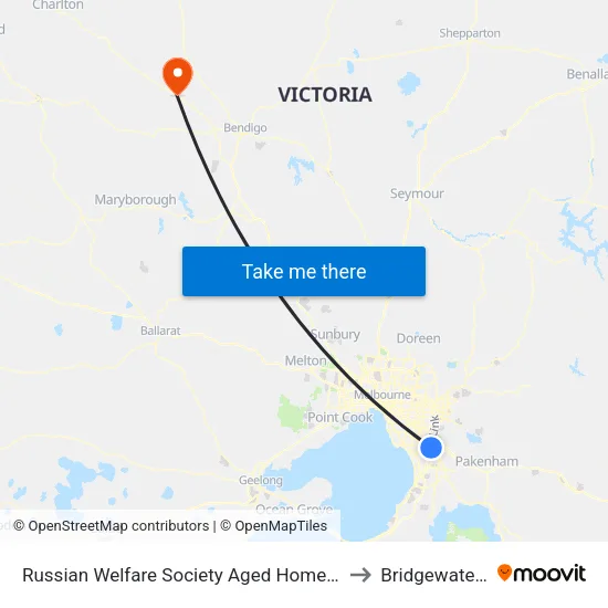 Russian Welfare Society Aged Home/Morwell Ave to Bridgewater On Loddon map