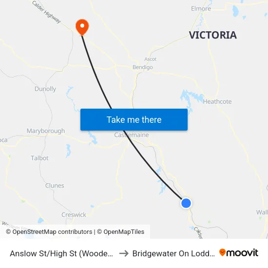 Anslow St/High St to Bridgewater On Loddon map