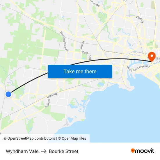 Wyndham Vale to Bourke Street map