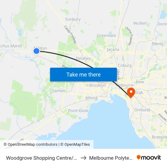 Woodgrove Shopping Centre/High St to Melbourne Polytechnic map