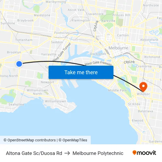 Altona Gate Sc/Duosa Rd to Melbourne Polytechnic map
