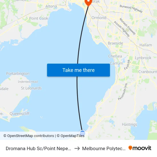 Dromana Hub Sc/Point Nepean Rd to Melbourne Polytechnic map