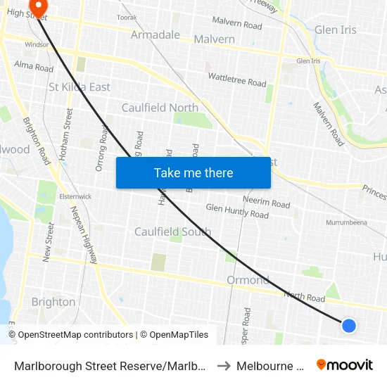 Marlborough Street Reserve/Marlborough St to Melbourne Polytechnic map