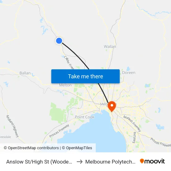 Anslow St/High St to Melbourne Polytechnic map