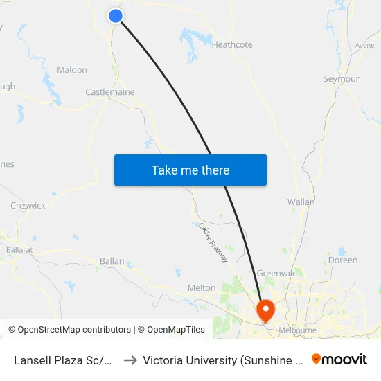 Lansell Plaza Sc/High St to Victoria University (Sunshine Campus) map