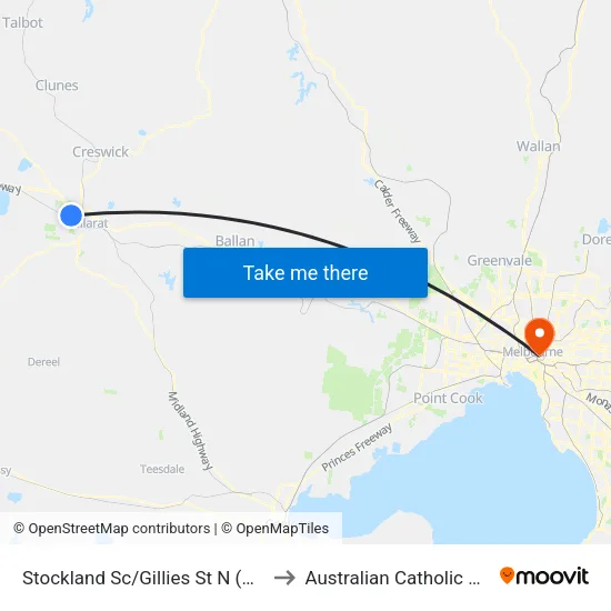 Stockland Sc/Gillies St N to Australian Catholic University map