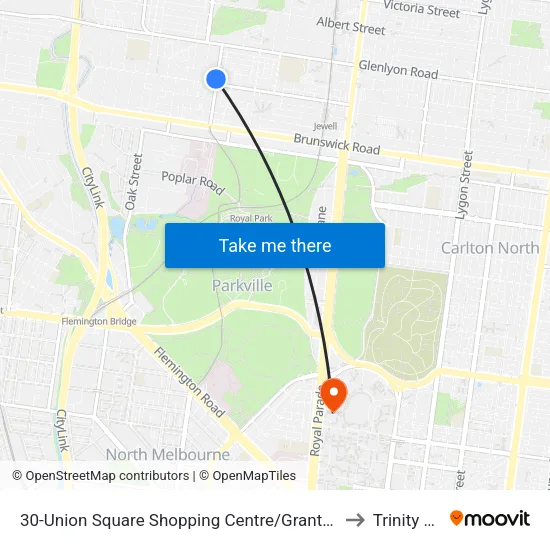 Union Square Shopping Centre/Grantham St #30 to Trinity College map