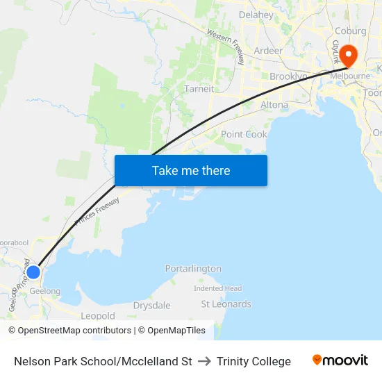 Nelson Park School/Mcclelland St to Trinity College map