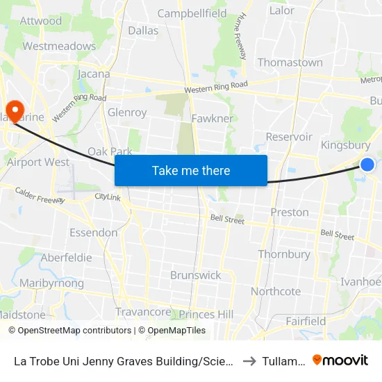 La Trobe Uni Jenny Graves Building/Science Dr to Tullamarine map