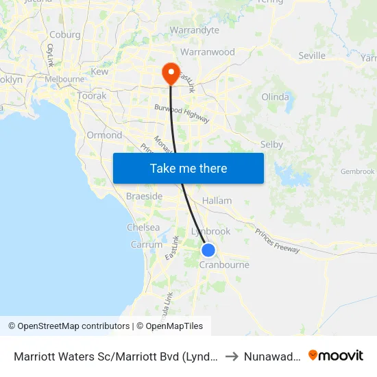 Marriott Waters Sc/Marriott Bvd to Nunawading map