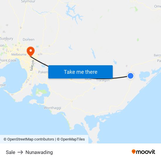 Sale to Nunawading map