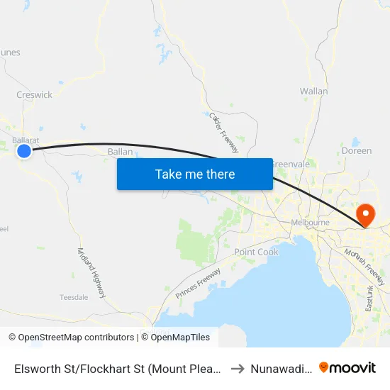 Elsworth St/Flockhart St to Nunawading map