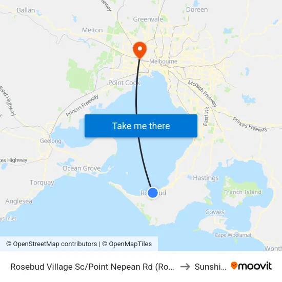 Rosebud Village Sc/Point Nepean Rd to Sunshine map