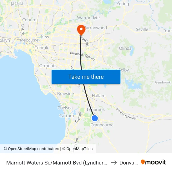 Marriott Waters Sc/Marriott Bvd to Donvale map
