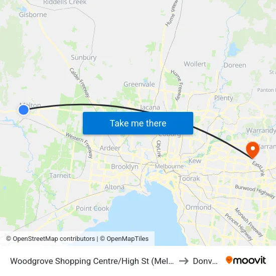 Woodgrove Shopping Centre/High St to Donvale map