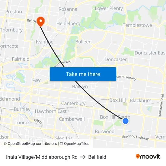 Inala Village/Middleborough Rd to Bellfield map