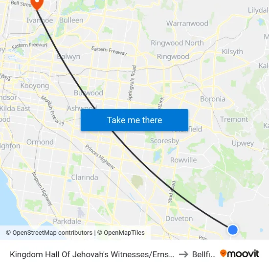 Kingdom Hall Of Jehovah's Witnesses/Ernst Wanke Rd to Bellfield map