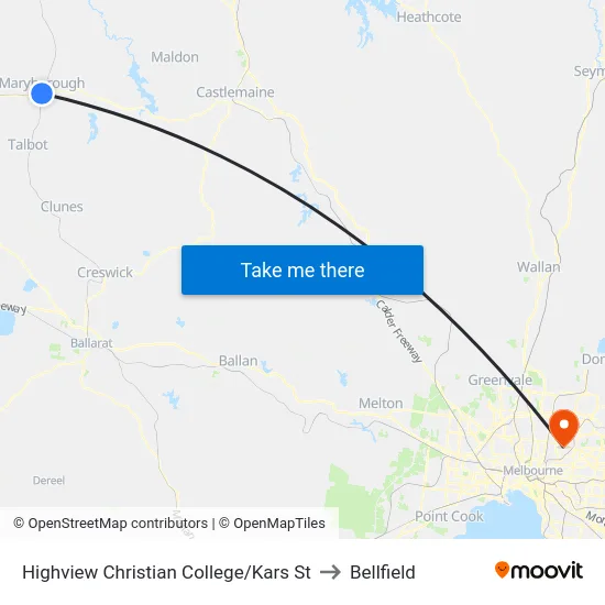 Highview Christian College/Kars St to Bellfield map