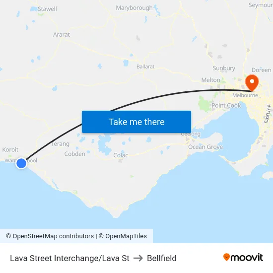 Lava Street Interchange/Lava St to Bellfield map