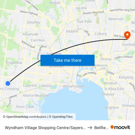 Wyndham Village Shopping Centre/Sayers Rd to Bellfield map