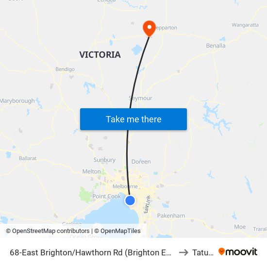 68-East Brighton/Hawthorn Rd (Brighton East) to Tatura map