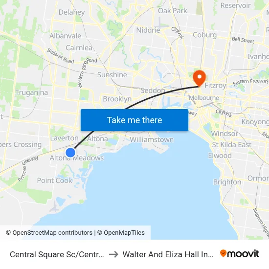 Central Square Sc/Central Ave to Walter And Eliza Hall Institute map