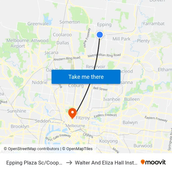 Epping Plaza Sc/Cooper St to Walter And Eliza Hall Institute map