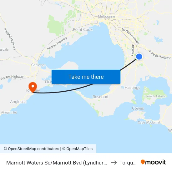 Marriott Waters Sc/Marriott Bvd to Torquay map