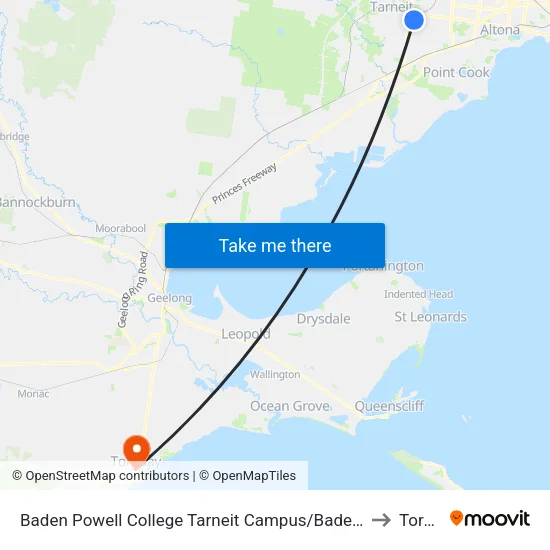 Baden Powell College Tarneit Campus/Baden Powell Dr to Torquay map