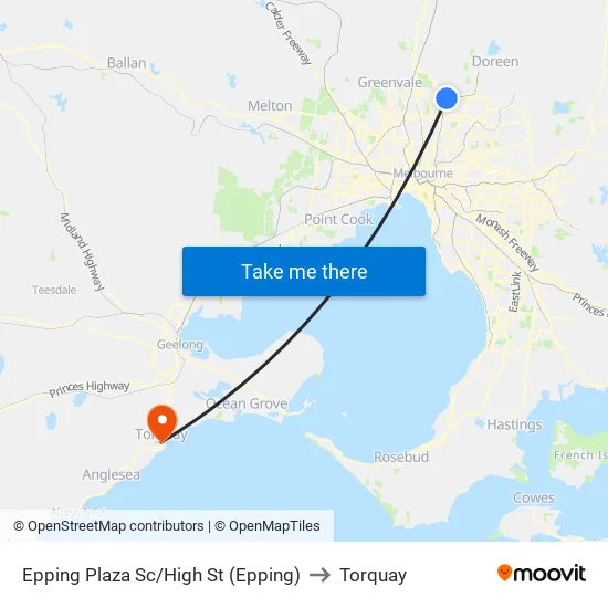 Epping Plaza Sc/High St to Torquay map