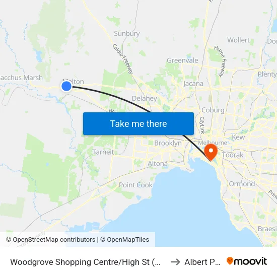 Woodgrove Shopping Centre/High St to Albert Park map