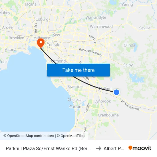 Parkhill Plaza Sc/Ernst Wanke Rd to Albert Park map