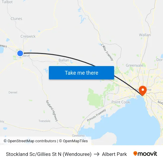 Stockland Sc/Gillies St N to Albert Park map
