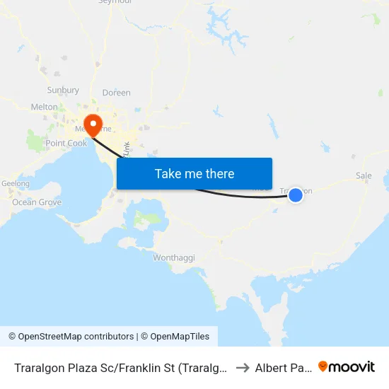 Traralgon Plaza Sc/Franklin St to Albert Park map