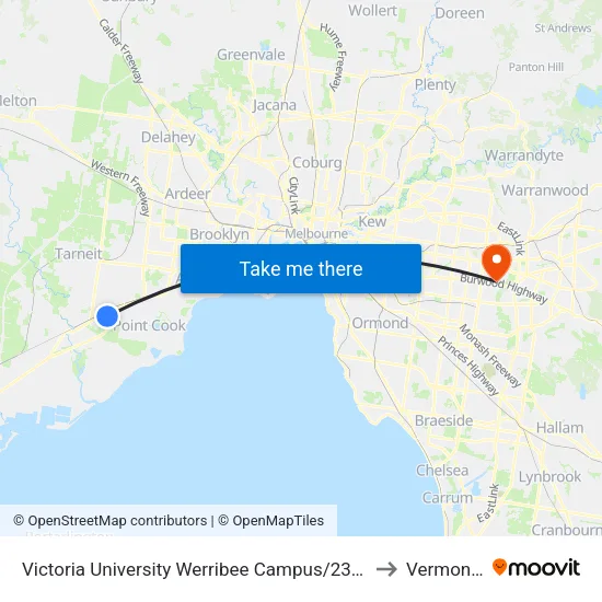 Victoria University Werribee Campus/235 Hoppers Lane to Vermont South map