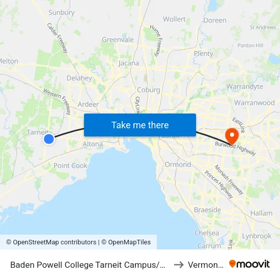 Baden Powell College Tarneit Campus/Baden Powell Dr to Vermont South map