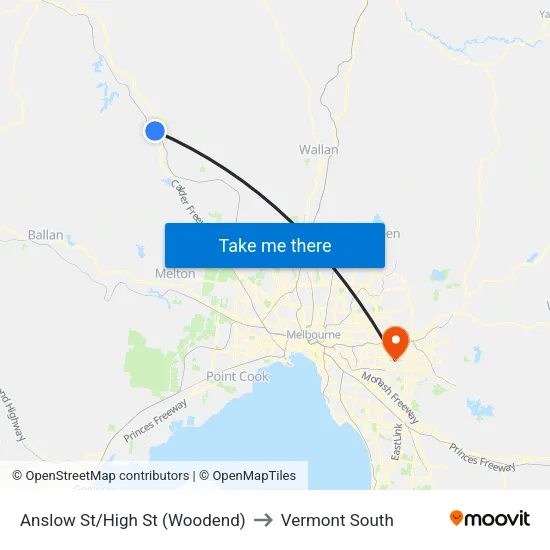 Anslow St/High St to Vermont South map