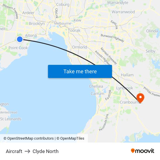 Aircraft to Clyde North map