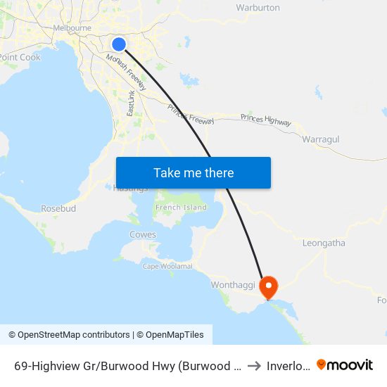 69-Highview Gr/Burwood Hwy (Burwood East) to Inverloch map