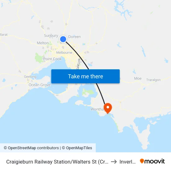 Craigieburn Station/Walters St to Inverloch map