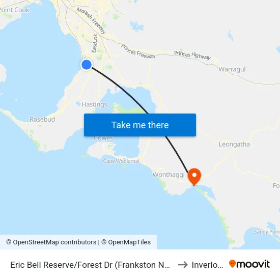 Eric Bell Reserve/Forest Dr to Inverloch map