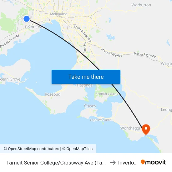 Tarneit Senior College/Crossway Ave to Inverloch map