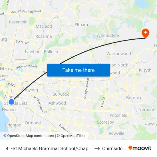 St Michaels Grammar School/Chapel St #41 to Chirnside Park map